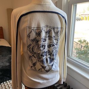 Chanel lion crest logo zip up